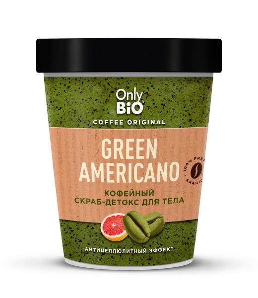 Изображение товара Скраб-детокс для тела Only Bio Кофейный Green Americano 230мл Скраб-детокс для тела Only Bio Кофейный Green Americano 230мл фотография