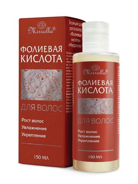 Изображение товара Эссенция для роста волос Фолиевая кислота Мирролла 150мл Эссенция для роста волос Фолиевая кислота Мирролла 150мл фотография