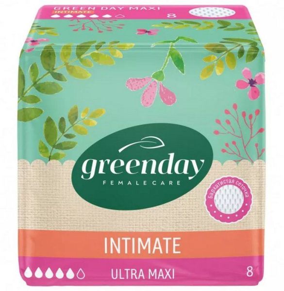 Изображение товара Прокладки Green day ultra maxi dry intimate 8шт Прокладки Green day ultra maxi dry intimate 8шт фотография