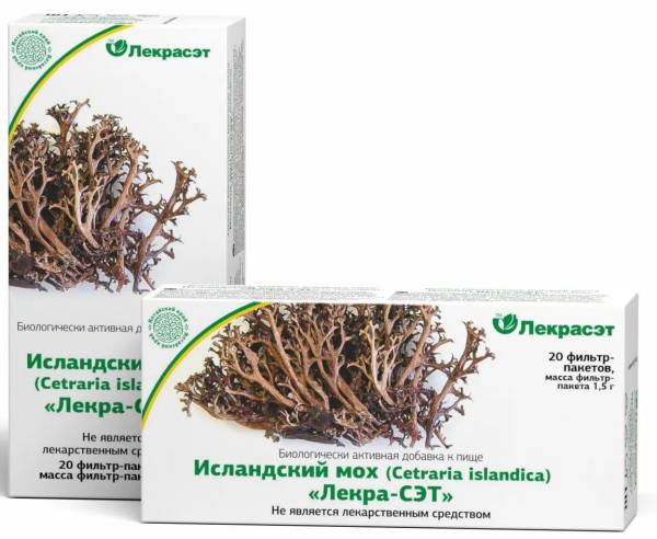 Исландский мох Лекра-Сэт 20 пакетиков фотография