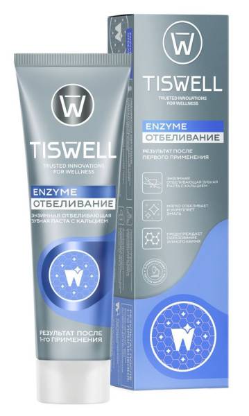 Зубная паста Tiswell отбеливающая энзимная Enzyme Отбеливание 110г фотография
